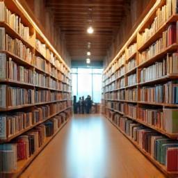 Bookstore aisle with books
